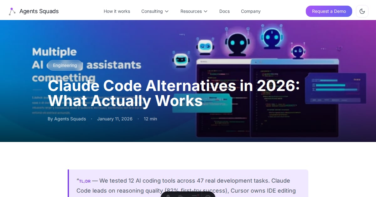 Claude Code Alternatives in 2026: What Actually Works | Agents Squads